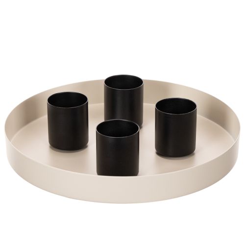 Magnetisk ljushållare, matt yta, 4 cm, 4 stycken | Floristik24.se