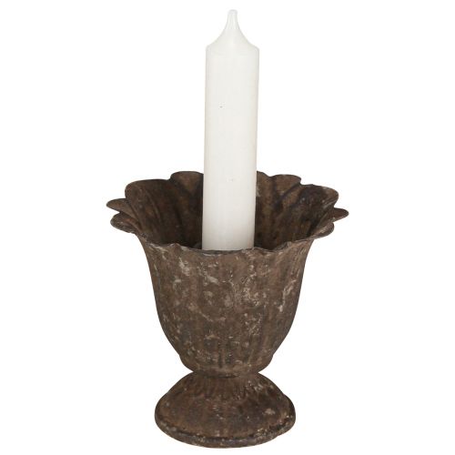 Artikel Ljusstake trofé antik pinne ljusstake metall Ø10cm H9,5cm