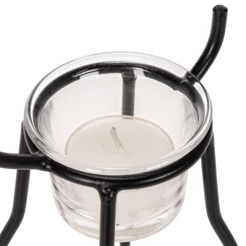 Renljusstake med värmeljus i glas, 28 cm | Floristik24.se