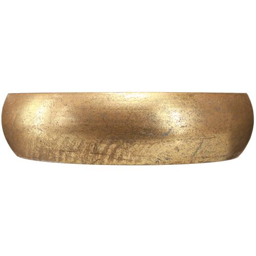 Artikel Ljusstake skål för 4 st pinnljus antik look guld Ø22cm