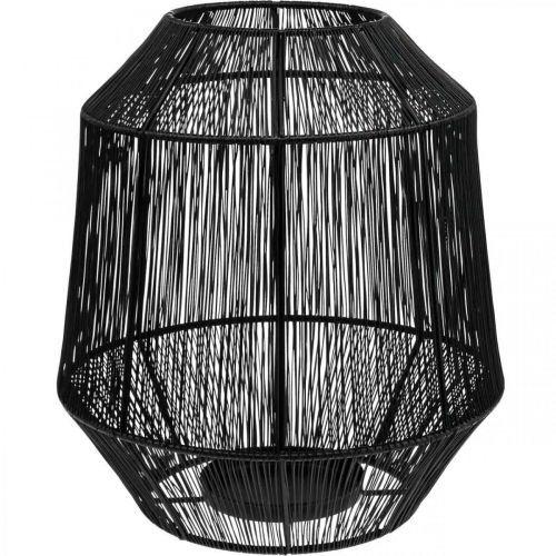 Ljusstake Svart Deco Lantern Trådkorg Ø24cm H28cm