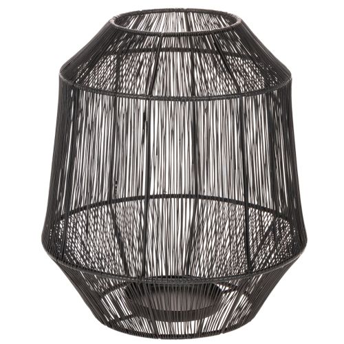 Svart ljusstake, dekorativ lykta, trådkorg, Ø24cm, H28cm köpa | Floristik24.se