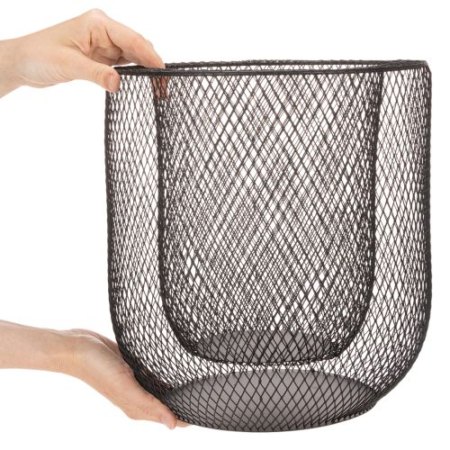 Svart metalltrådsljushållare, Ø28,5/18 cm, set om 2 | Floristik24.se