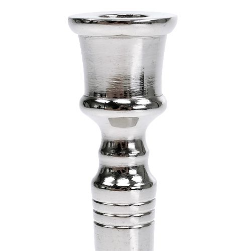 Floristik24 Ljusstake silver Ø2cm H12cm 1p