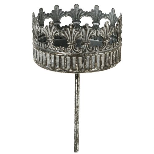 Floristik24 Ljusstake silver antik Ø7cm H12cm 1 st