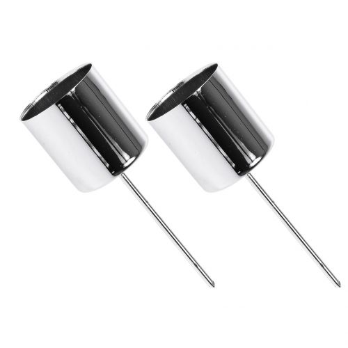 Floristik24 Ljushållare silver för pinnljus Ø3,5cm 4 st