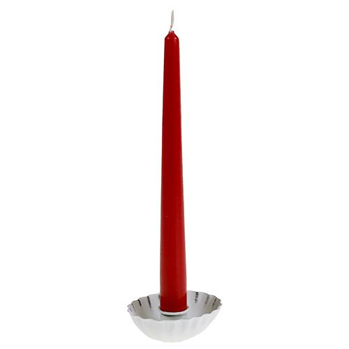 Floristik24 Ljusstake vit Ø8,5cm H2,5cm