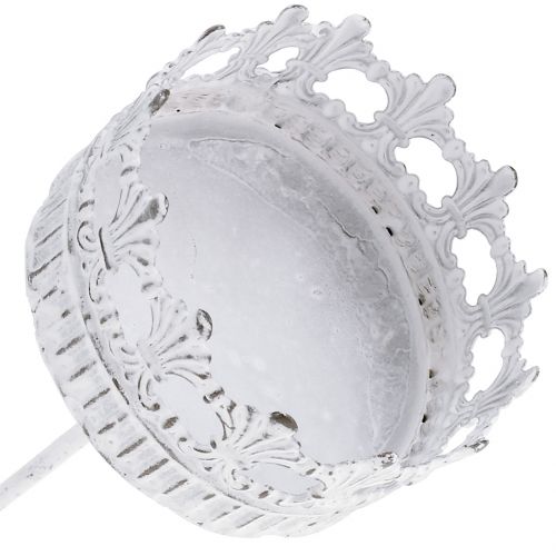 Artikel Ljusstake vit antik Ø7cm H12cm 1 st