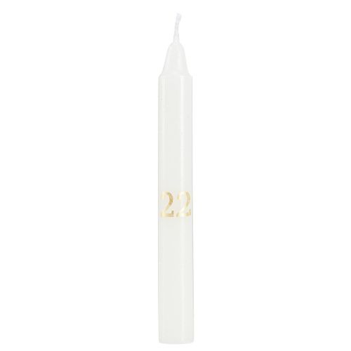 Floristik24 Ljusstake på glas med 24 ljus adventskalender H14,5cm