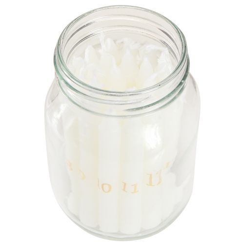 Floristik24 Ljusstake på glas med 24 ljus adventskalender H14,5cm