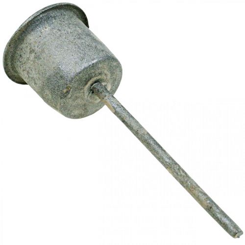 Artikel Plug-in ljushållare Shabby Chic grå Ø3cm H8,5cm 8 st