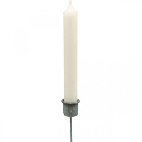 Artikel Plug-in ljushållare Shabby Chic grå Ø3cm H8,5cm 8 st