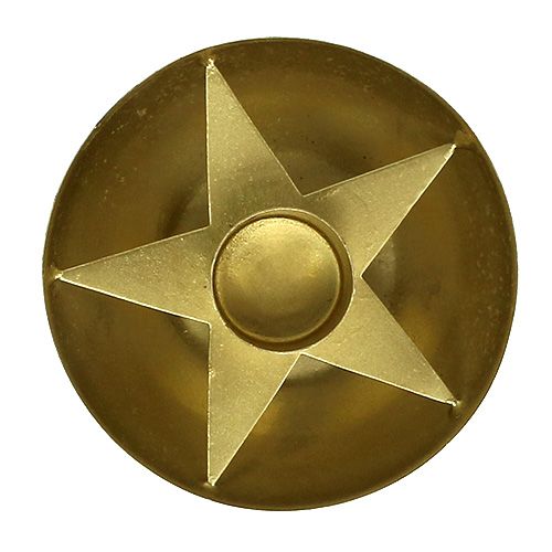 Floristik24 Ljusstake för koniska ljus guld Ø8cm H5cm