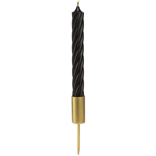 Floristik24 Ljushållare för pinnljus metall guld Ø28mm 15cm 4 st