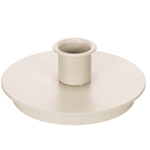 Runda krämfärgade ljusstakar för spetsljus, bordsdekoration, 10 cm, 2 stycken