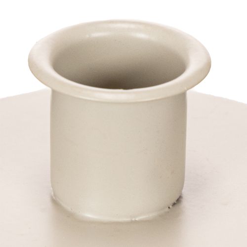 Metallljushållare i matt beige, liten ljusstake för koniska ljus, 8 cm, 3 stycken | Floristik24.se