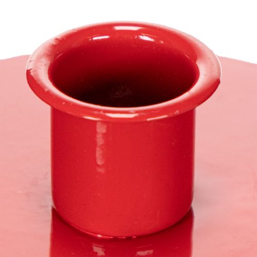 Kompakta röda metallljushållare för 10 cm koniska ljus, 2 stycken | Floristik24.se