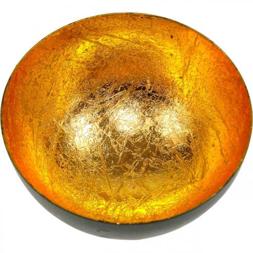 Floristik24 Bordsdekoration julskål svart guld Ø10cm H5cm