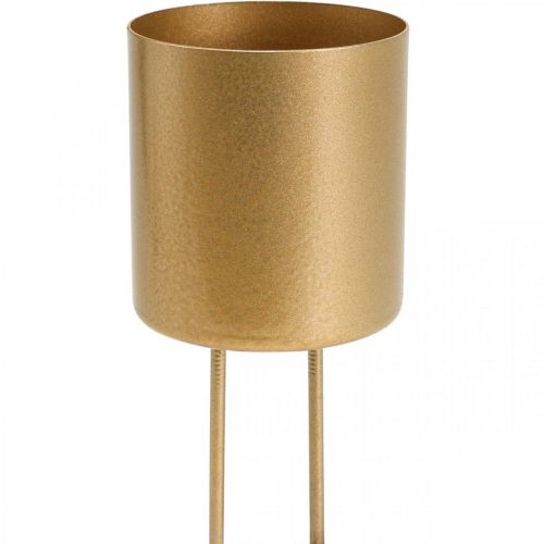 Artikel Plug-in ljusstake guld värmeljushållare metall Ø5cm 4st
