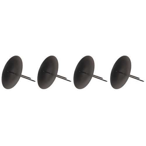 Artikel Plug-in ljushållare svart för smala pelarljus Ø6,5cm 4 st
