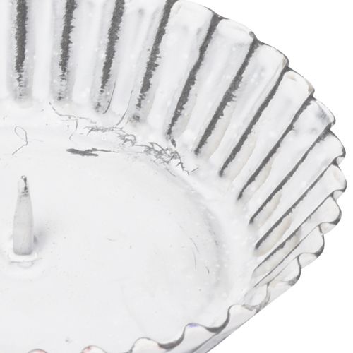 Artikel Plug-in ljusstake vit kakform Ø10cm 4st