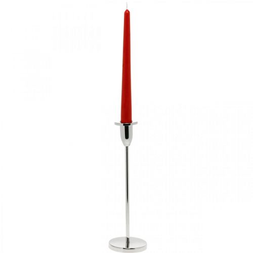 Floristik24 Ljusstake silvermetall dekoration ljusstake modern H26cm