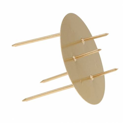 Floristik24 Plug-in ljusstake guld Ø6,5cm 12 st