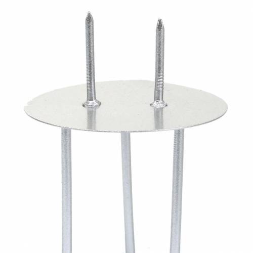 Floristik24 Plug-in ljusstake silver Ø4,5cm 12 st