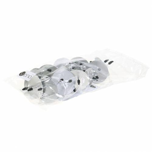 Floristik24 Plug-in ljusstake silver Ø4,5cm 12 st