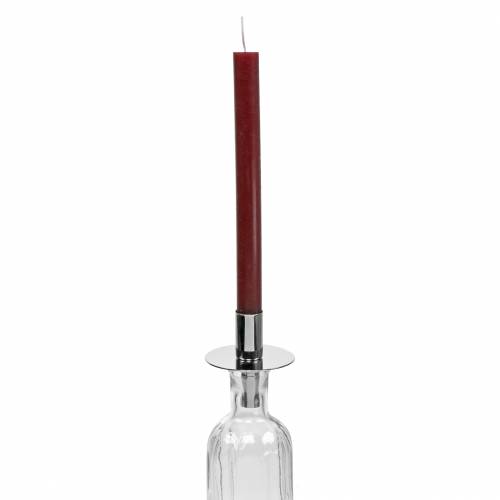 Floristik24 Ljusstake för flaskor silver Ø7,5cm H8cm