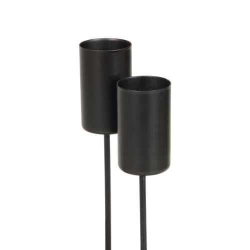 Artikel Ljusstake adventskransljusstake svart 2,2×4cm 4 st