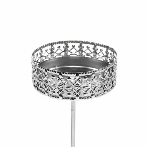 Ljushållare i filigran för att plugga silver Ø6,4cm H12,5cm 4 stycken antik look
