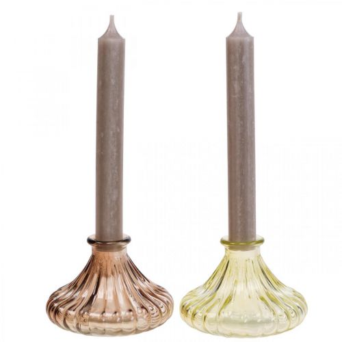 Floristik24 Ljusstake Glas Ljusstake Glas Ø10,5cm H7cm 4st