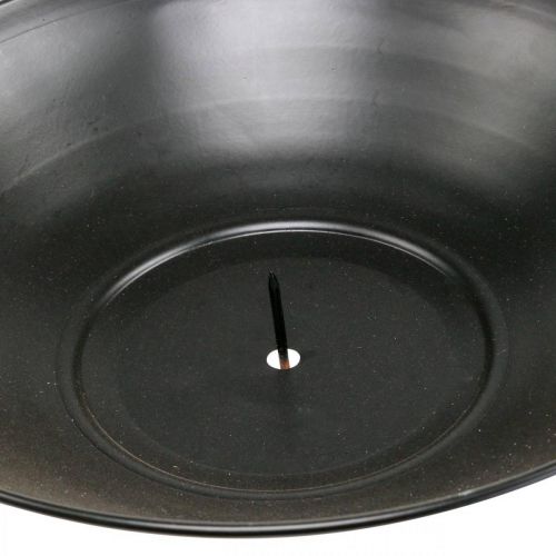 Artikel Dekorativ skål för att hänga svartmetallring Scandi dekoration 28 × 54cm
