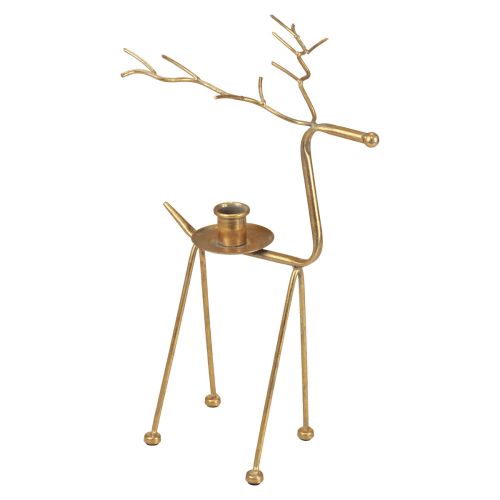 Floristik24 Ljusstake metall rådjur dekorativ ljusstake H38,5cm