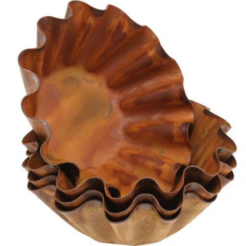 Artikel Tårtform, ljushållare, metallplatta, rostfritt stålgaller Ø11,5cm H4cm 4st