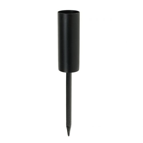 Floristik24 Ljusstake svart för pinnljus 15cm 4st
