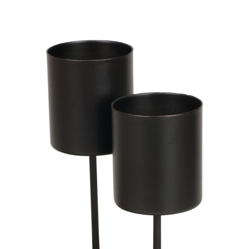 Floristik24 Plug-in ljushållare, svart Ø3,5cm, 4 st