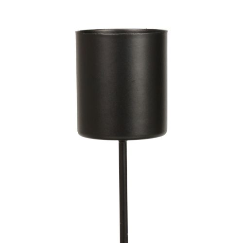 Floristik24 Plug-in ljushållare, svart Ø3,5cm, 4 st