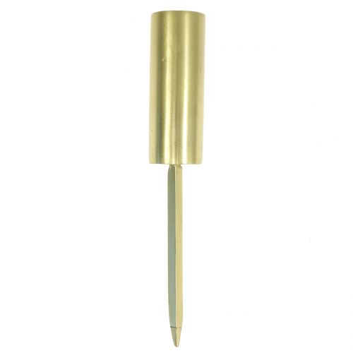 Floristik24 Ljusstake för koniska ljus smalt guld Ø2,2cm H15cm 4st