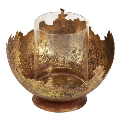 Floristik24 Bordsdekoration jullykta metall antik 12cm Ø15cm