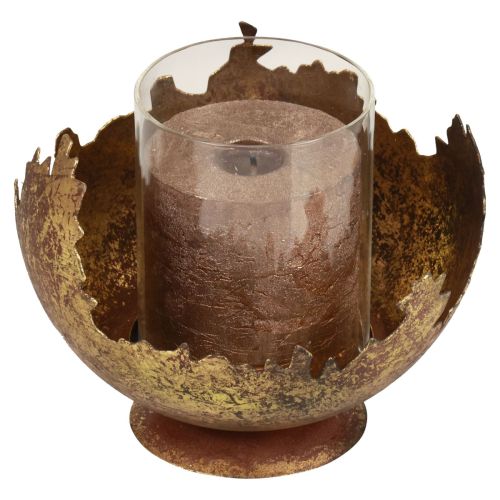 Floristik24 Bordsdekoration jullykta metall antik 12cm Ø15cm