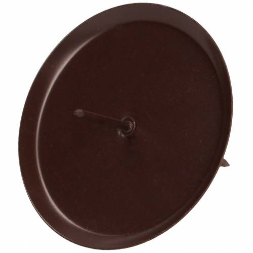Floristik24 Ljusstake brun Ø6cm 4 st