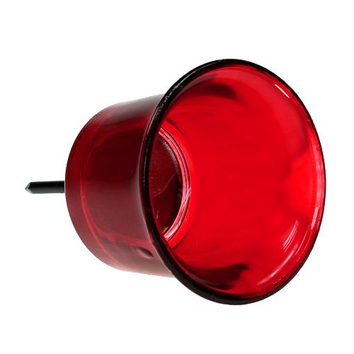 Floristik24 Ljushållare för värmeljusglas röd Ø6cm L10cm