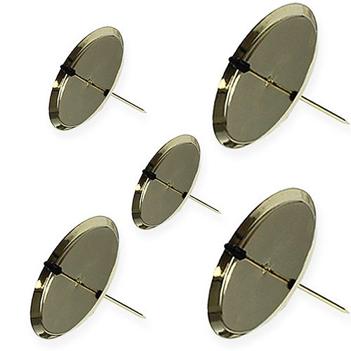 Ljushållare i guld med spets, 4-pack köpa | Floristik24.se