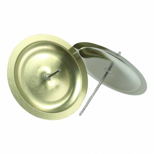 Floristik24 Ljusstake med taggguld Ø6cm 36 st