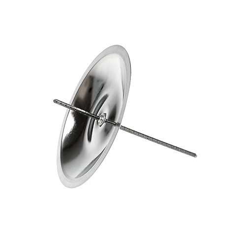 Floristik24 Ljusstake med tagg silver Ø5cm 36 st