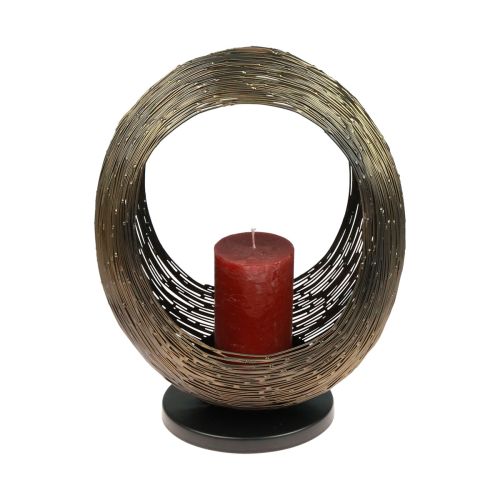 Floristik24 Ljusstake dekorativ metallskulptur värmeljushållare H33,5cm