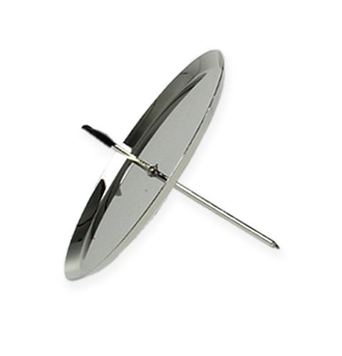 Ljusstake silver Ø10cm 4 st