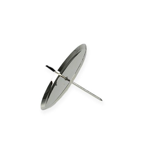 Floristik24 Ljusstake silver Ø6cm 4 st